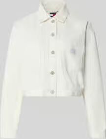 TOMMY JEANS Dames Jassen Ovsz Crop Trckr Jckt Flg Bj6099 Gebroken Wit - Foto 7