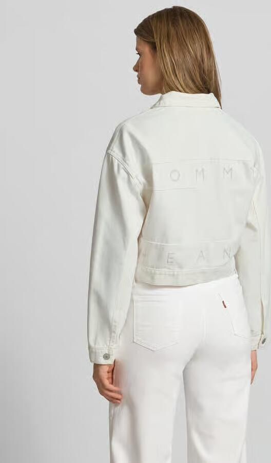 TOMMY JEANS Dames Jassen Ovsz Crop Trckr Jckt Flg Bj6099 Gebroken Wit - Foto 9