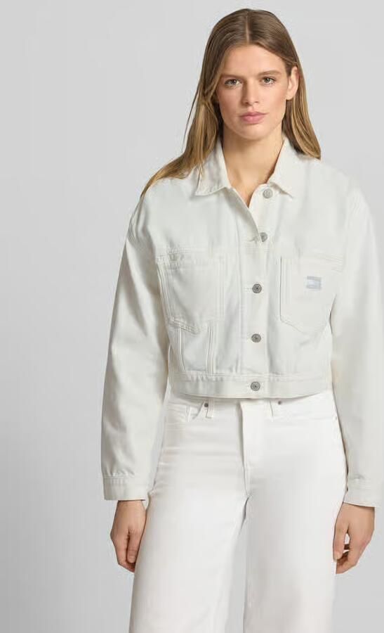 TOMMY JEANS Dames Jassen Ovsz Crop Trckr Jckt Flg Bj6099 Gebroken Wit - Foto 8