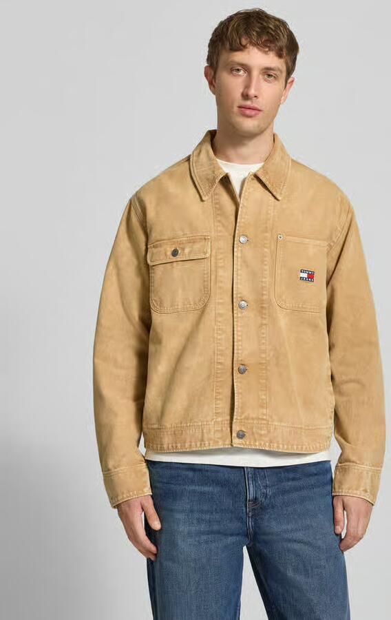 Tommy Jeans Regular fit jeansjack van puur katoen met corduroy kraag - Foto 3