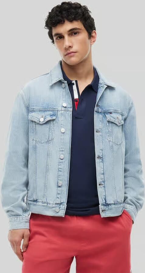 Tommy Jeans regular fit jeansjack van puur katoen met logopatch - Foto 2