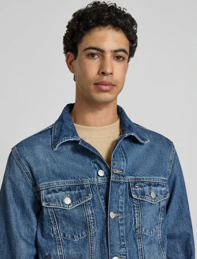 Tommy Jeans regular fit jeansjack van puur katoen model 'RYAN'