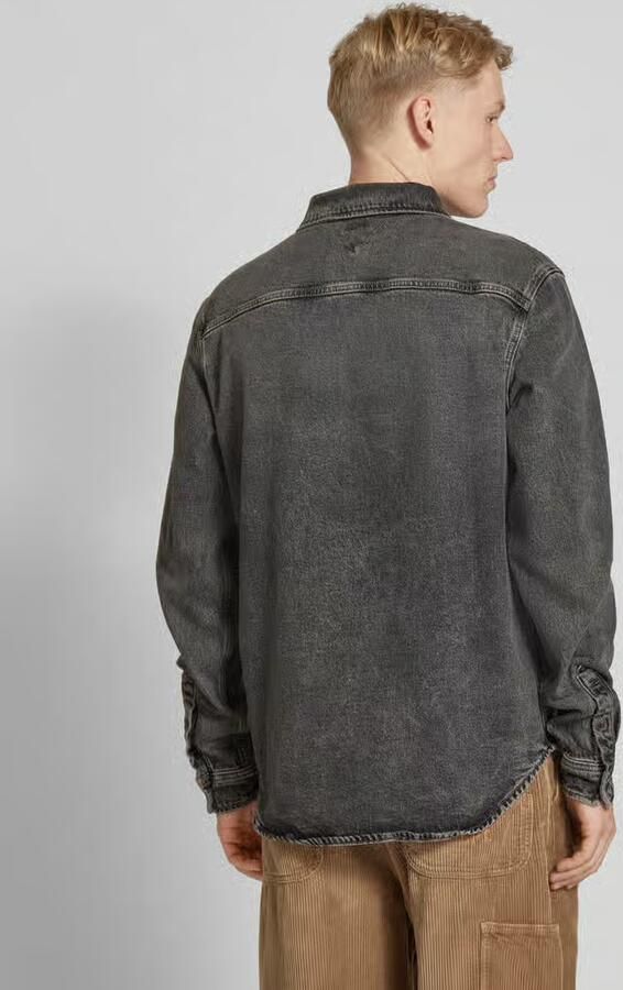 Tommy Jeans Regular fit jeansoverhemd van viscose met logostitching - Foto 3