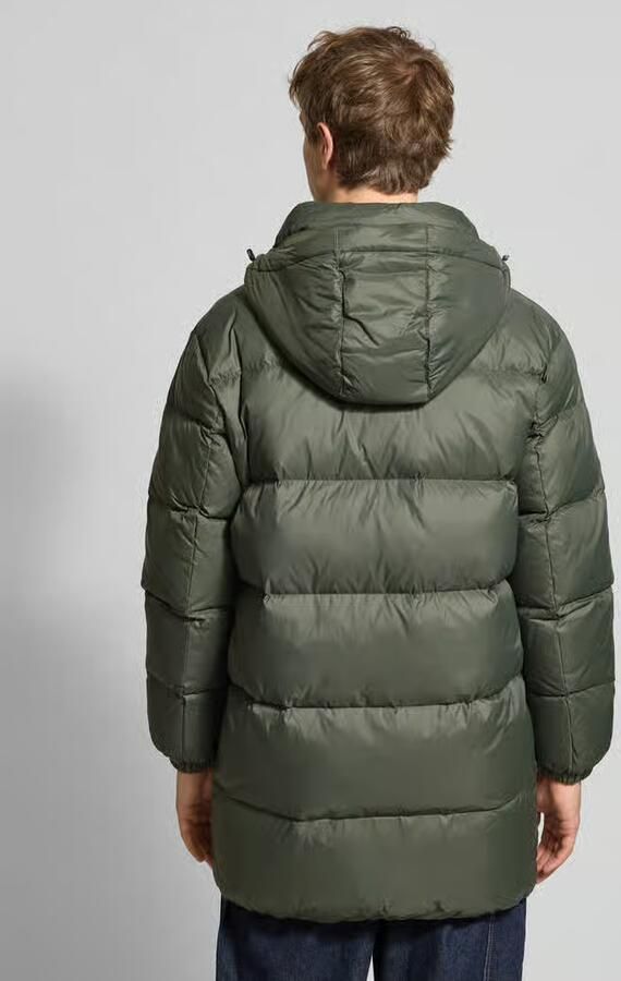 Tommy Jeans Regular fit lange donsjas met logostitching - Foto 1