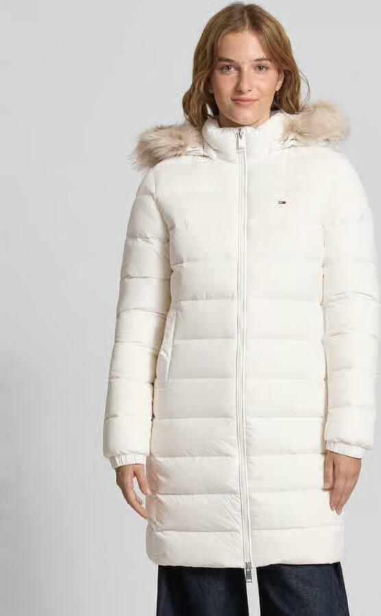 Tommy Jeans Slim fit gewatteerde lange jas met vulling van dons en veren - Foto 3