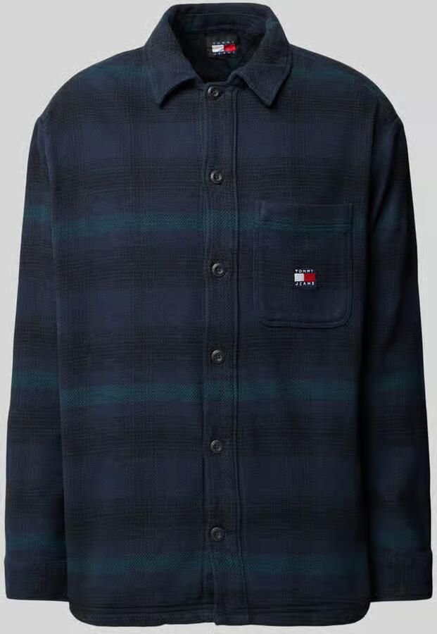 TOMMY JEANS Overhemdjasje TJM BADGE CHECK OVERSHIRT