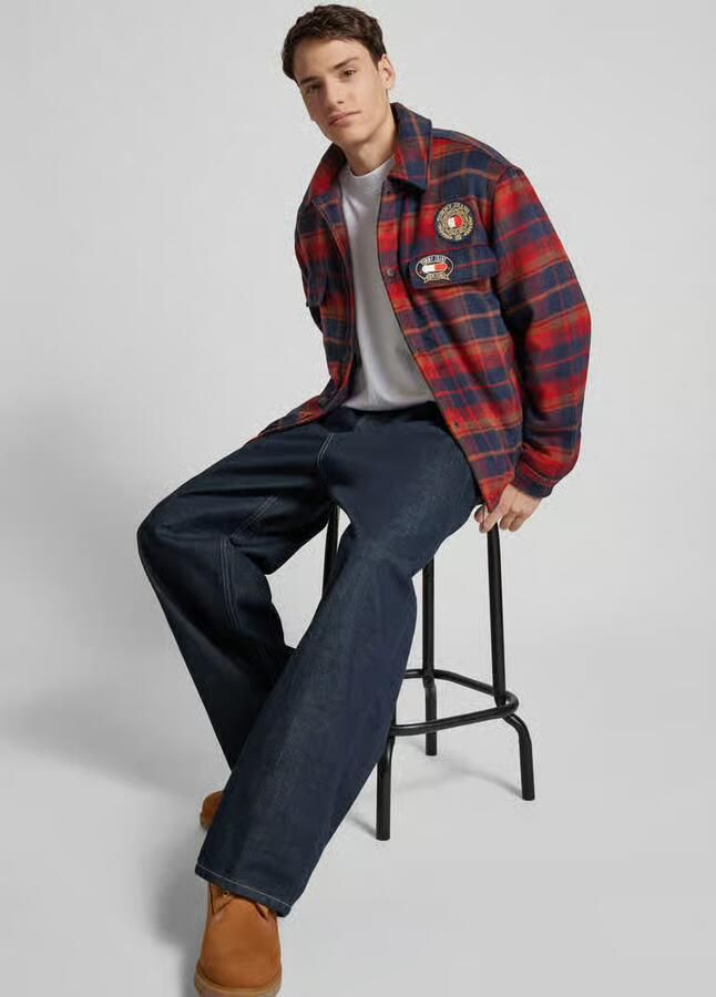 Tommy Jeans Regular fit overhemdjack met borstzak