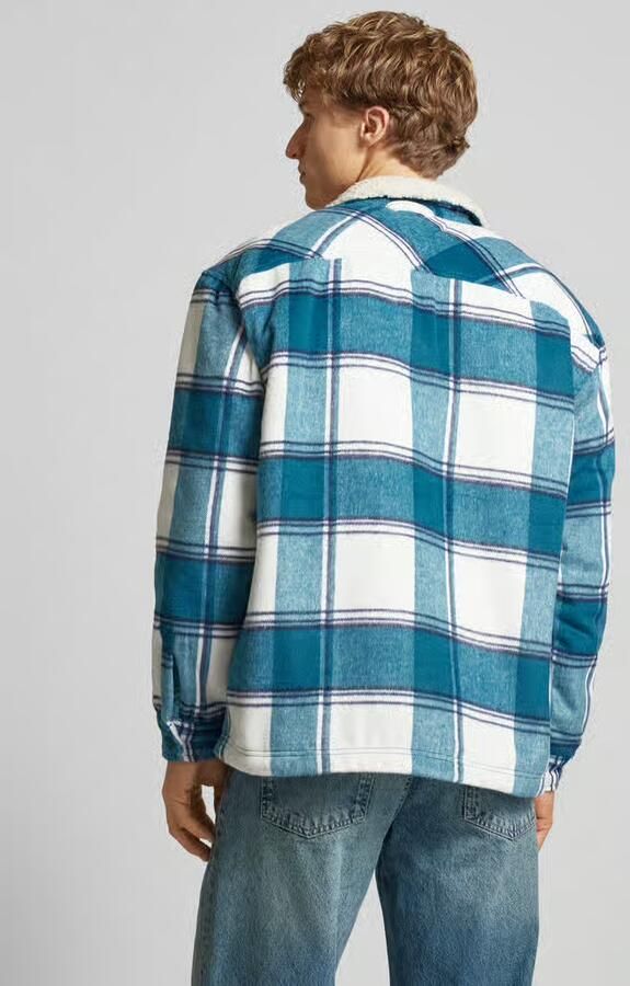 Tommy Jeans Regular fit overhemdjack met knoopsluiting model 'CHECK SHERPA'