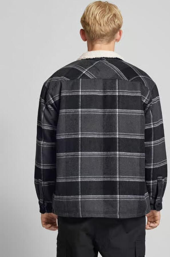 Tommy Jeans Regular fit overhemdjack met knoopsluiting model 'CHECK SHERPA'