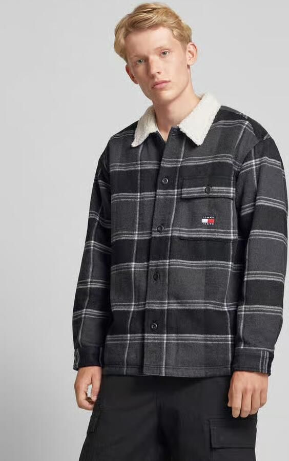 Tommy Jeans Regular fit overhemdjack met knoopsluiting model 'CHECK SHERPA' - Foto 2