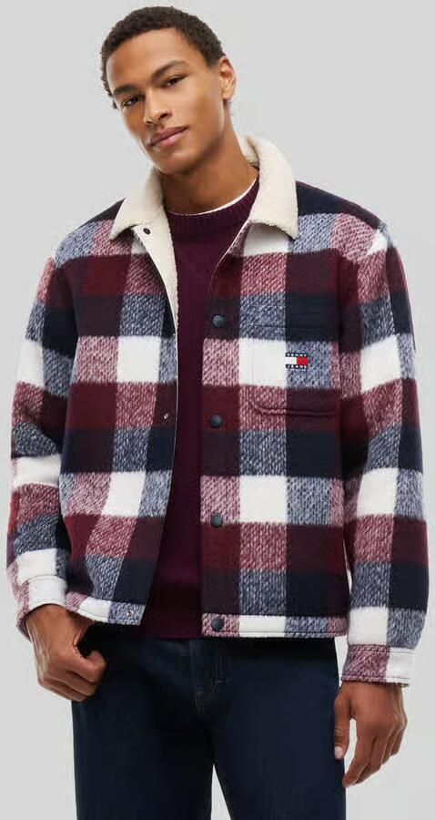 Tommy Jeans Regular fit overhemdjack met teddy kraag - Foto 3