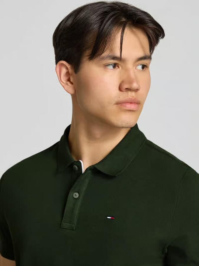 TOMMY JEANS Heren Polo's & T-shirts Tjm Slim Placket Polo Ext Donkergroen - Foto 5