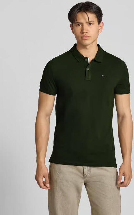 TOMMY JEANS Heren Polo's & T-shirts Tjm Slim Placket Polo Ext Donkergroen - Foto 9