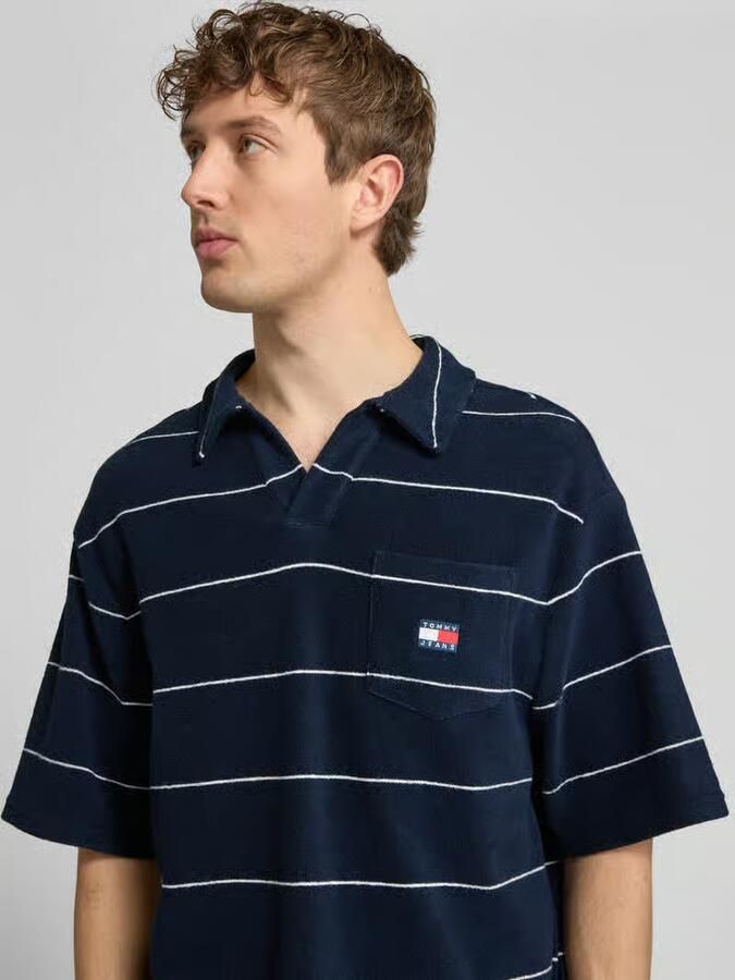 Tommy Jeans regular fit poloshirt van katoenmix