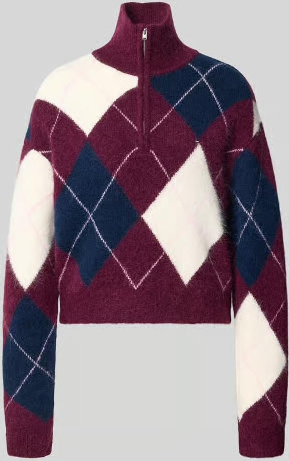 Tommy Jeans Regular fit pullover van mix van alpaca en wol