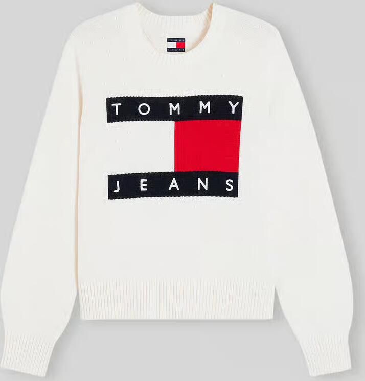Tommy Jeans Regular fit pullover van mix van katoen en wol - Foto 2