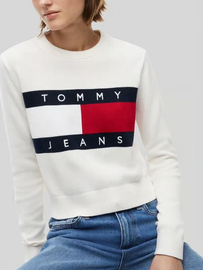 Tommy Jeans regular fit pullover van puur katoen