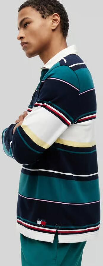 Tommy Jeans regular fit rugbyshirt van puur katoen
