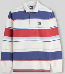 Tommy Jeans regular fit rugbyshirt van puur katoen