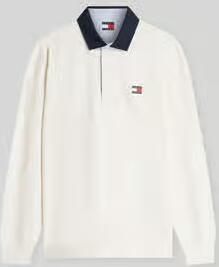 Tommy Jeans regular fit rugbyshirt van puur katoen