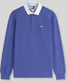 TOMMY JEANS Heren Polo's & T-shirts Tjm Rlx Ess Badge Rugby Ext Blauw - Foto 5
