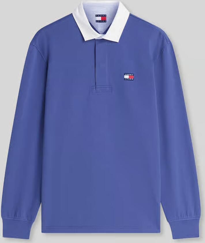 TOMMY JEANS Heren Polo's & T-shirts Tjm Rlx Ess Badge Rugby Ext Blauw - Foto 5