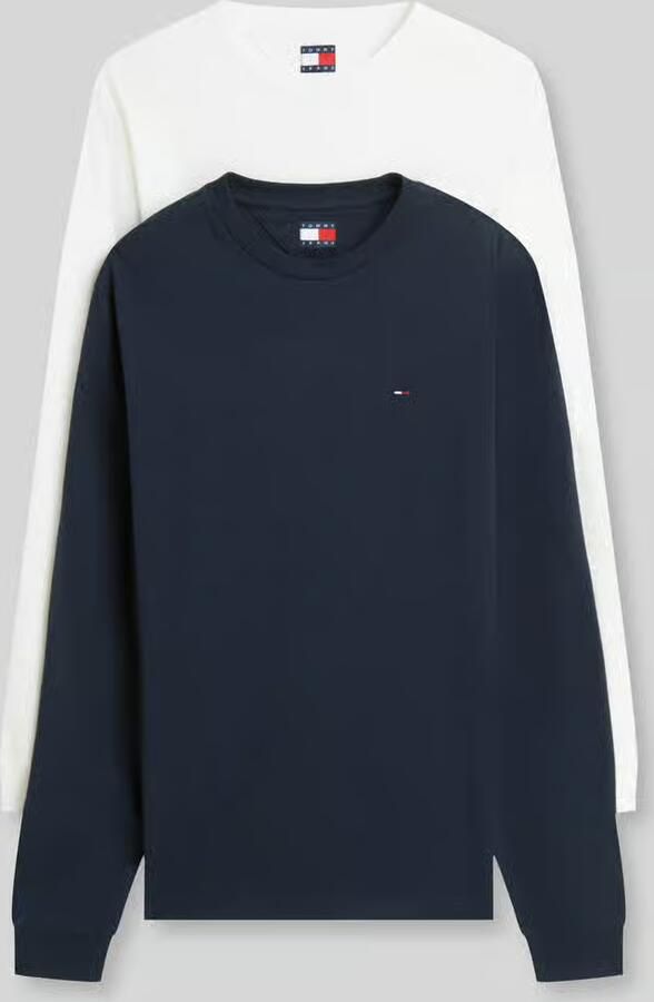 Tommy Jeans regular fit shirts met lange mouwen van puur katoen in set van 2 - Foto 3