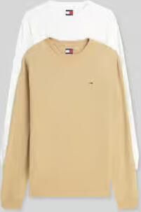 Tommy Jeans regular fit shirts met lange mouwen van puur katoen in set van 2