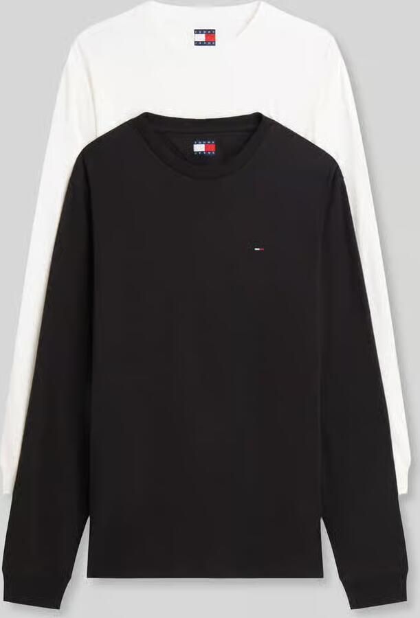 Tommy Jeans regular fit shirts met lange mouwen van puur katoen in set van 2