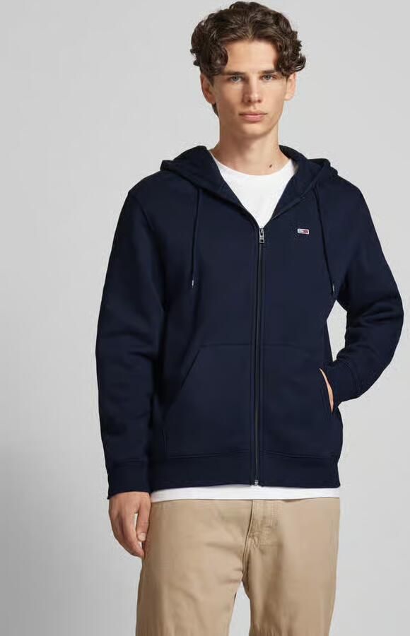 TOMMY JEANS Sweatshirt TJM REG S FLAG ZIP FLEECE THRU met geborduurd merklogo op borsthoogte - Foto 9