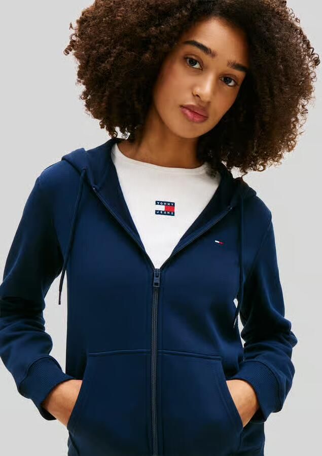 Tommy Jeans Blauwe Zip Hoodie Casual Style Sweater Blue Dames