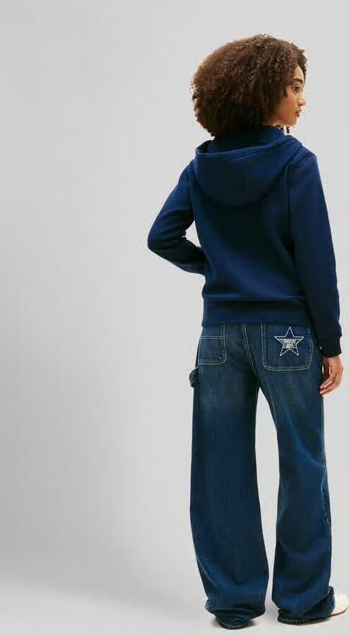 Tommy Jeans Blauwe Zip Hoodie Casual Style Sweater Blue Dames - Foto 2