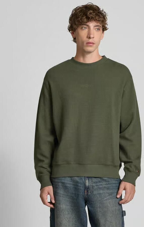Tommy Jeans Regular fit sweatshirt met wafelstructuur - Foto 2