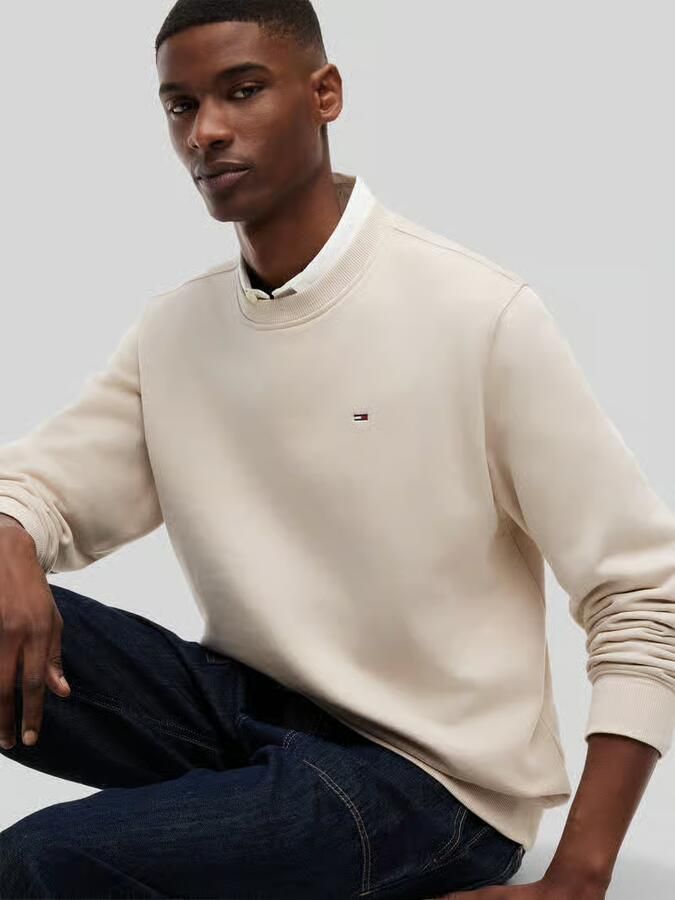 TOMMY JEANS Heren Truien & Vesten Tjm Reg S Flag Crew Ext Olijf - Foto 5