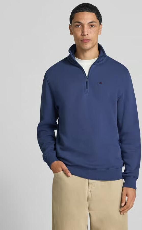 TOMMY JEANS Heren Truien & Vesten Tjm Reg Fleece 1 4zip Mock Neck Blauw - Foto 6