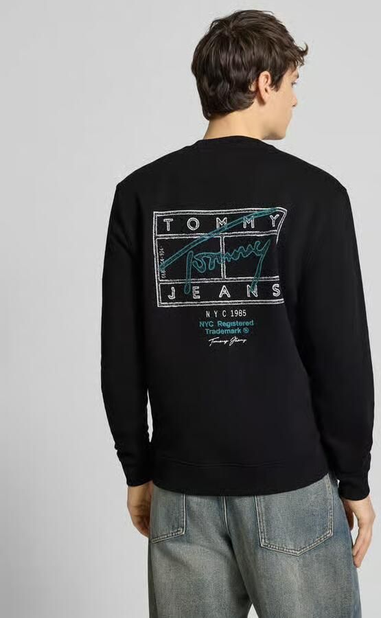 Tommy Jeans Regular fit sweatshirt van puur katoen