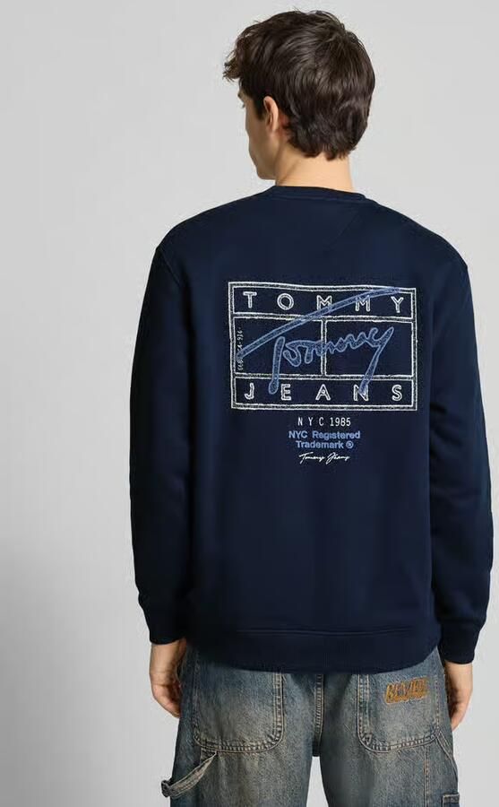 Tommy Jeans Regular fit sweatshirt van puur katoen