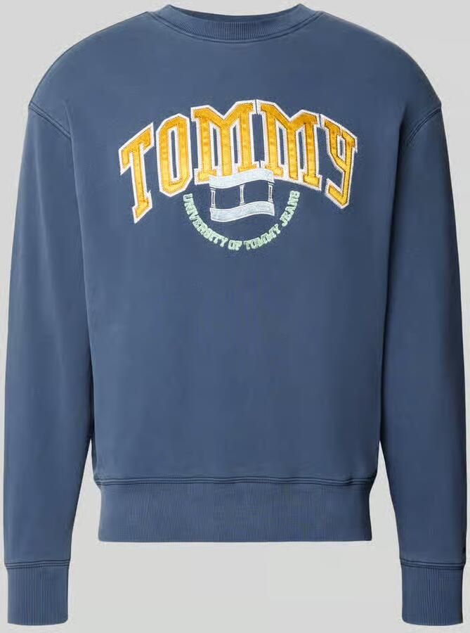 Tommy Jeans Regular fit sweatshirt van puur katoen
