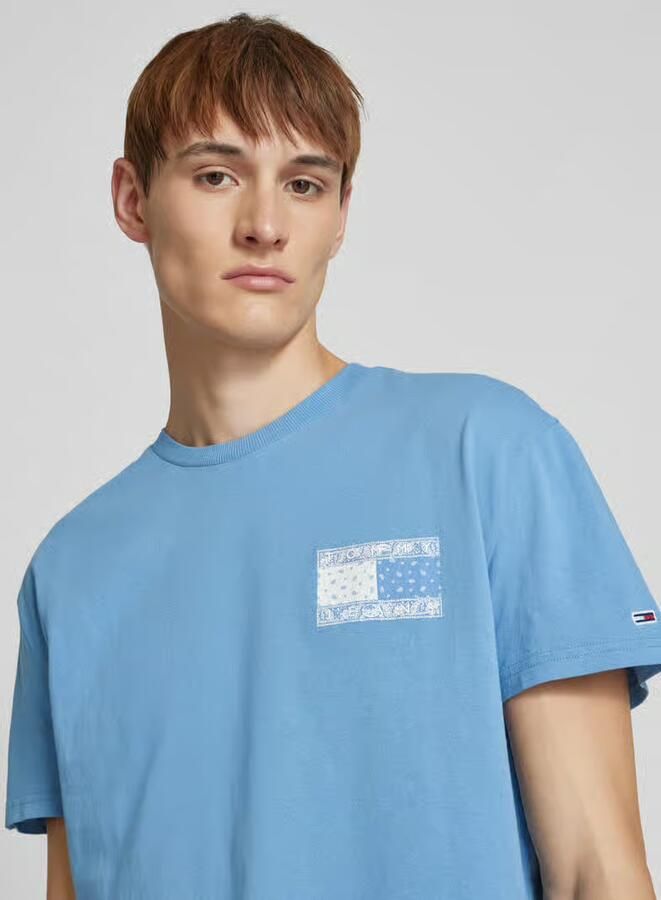 TOMMY JEANS Shirt met korte mouwen TJM REG PAISLEY FLAG TEE EXT