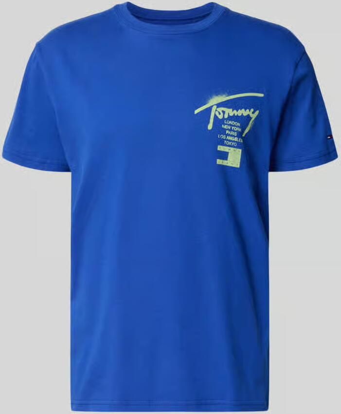 Tommy Jeans regular T-shirt met backprint blauw - Foto 5