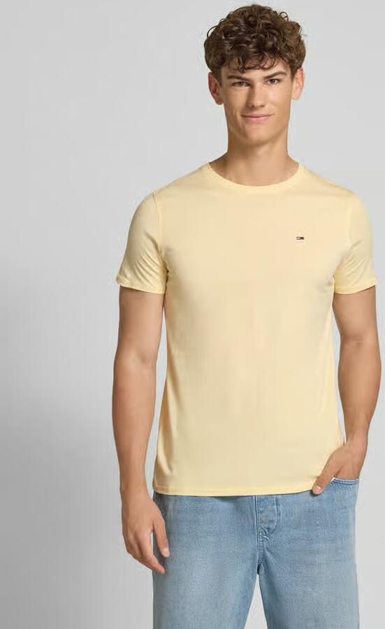 TOMMY JEANS T-shirt TJM ESSENTIAL SOLID TEE met ronde hals en subtiele logo-vlag - Foto 2