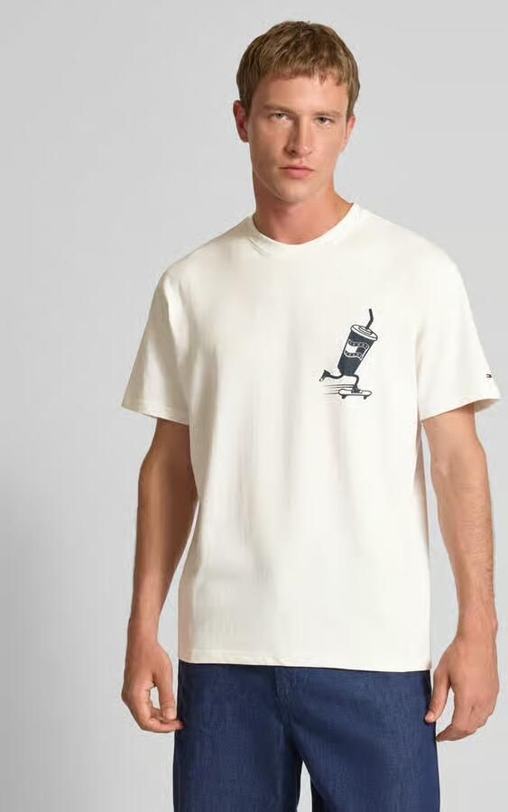 Tommy Jeans Regular fit T-shirt van puur katoen