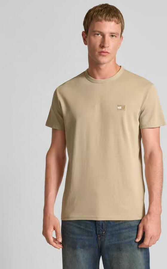 TOMMY JEANS Heren Polo's & T-shirts Tjm Reg Badge Tee Ext Beige - Foto 6