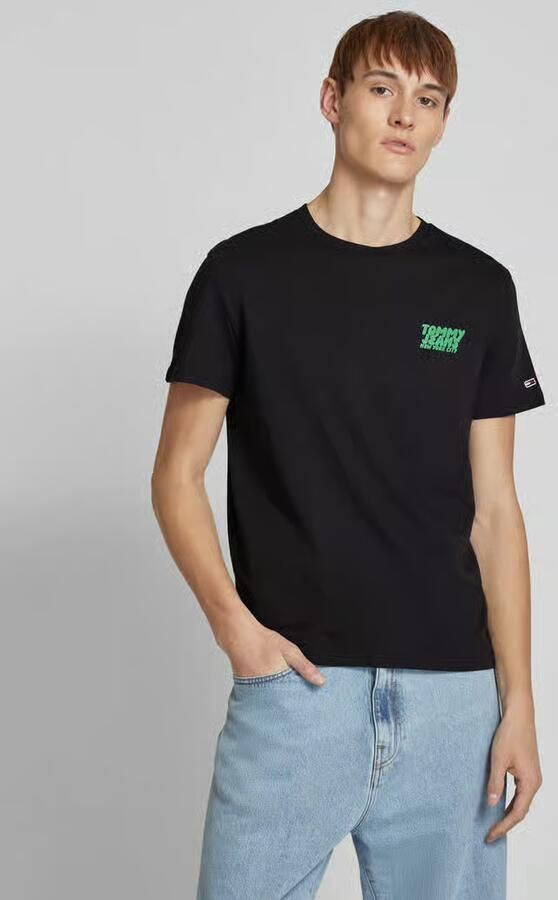 Tommy Jeans Regular fit T-shirt van puur katoen met labelopschrift - Foto 2