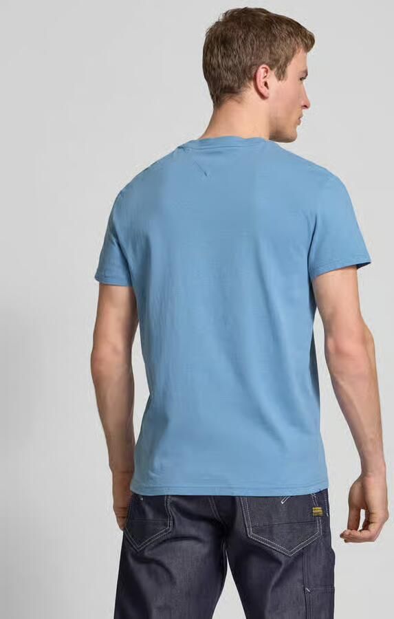Tommy Jeans Regular fit T-shirt van puur katoen met labelprint met motief