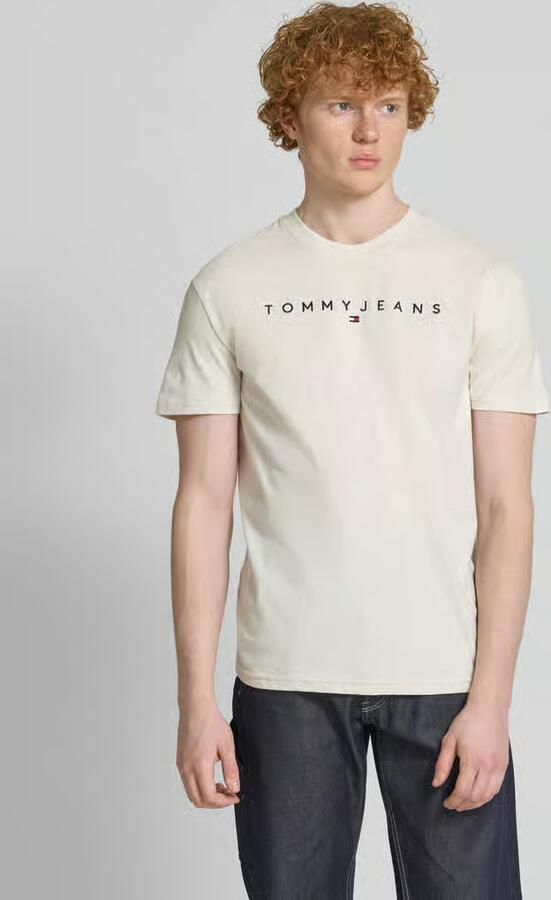 Tommy Jeans Beige Katoenen Gerecycled T-Shirt Lente Zomer Beige Heren - Foto 2