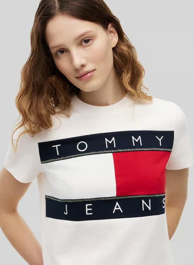 Tommy Jeans regular fit T-shirt van puur katoen met logoprint - Foto 3