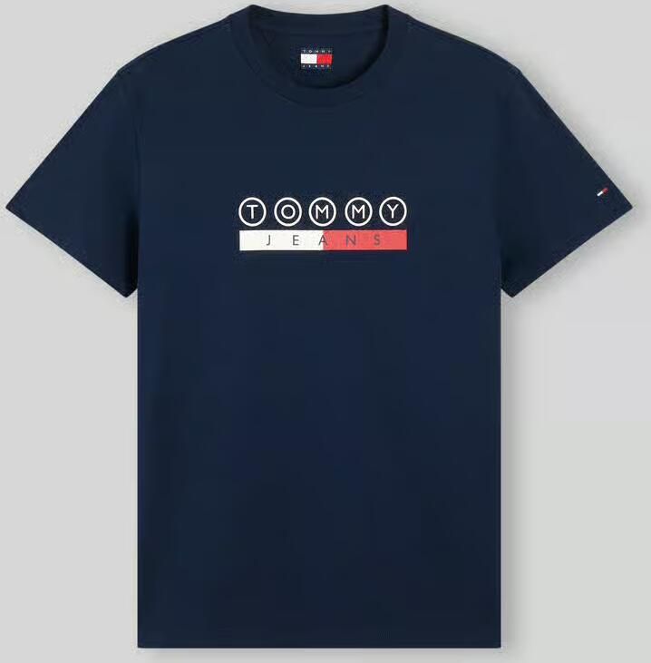 Tommy Jeans regular fit T-shirt van puur katoen met logoprint
