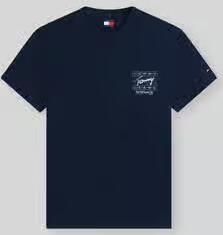 TOMMY JEANS Heren Polo's & T-shirts Tjm Reg Sign Flag Ss Tee Ext Donkerblauw - Foto 10