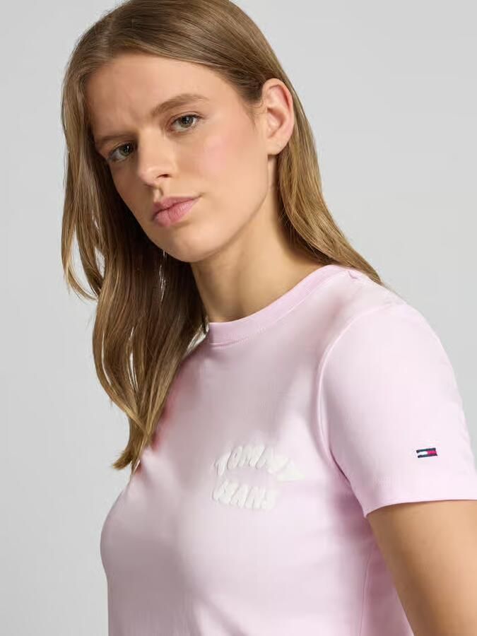 Tommy Jeans regular fit T-shirt van puur katoen model 'BUBBLE'